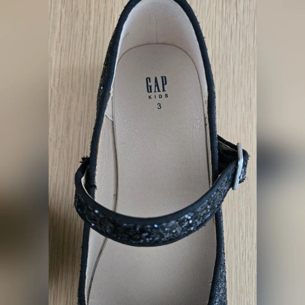 GAP Glittery Black Kids Dress Shoes
